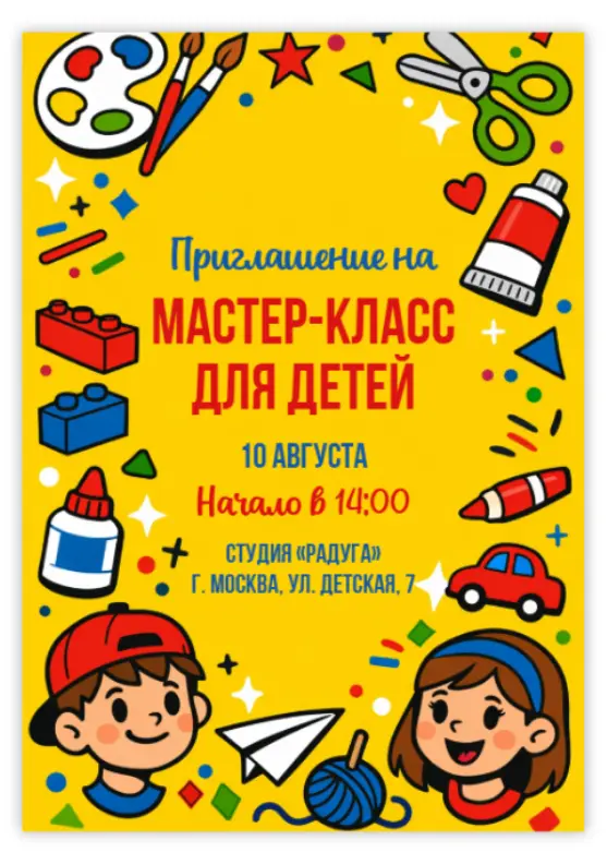 Мастер-класс для детей