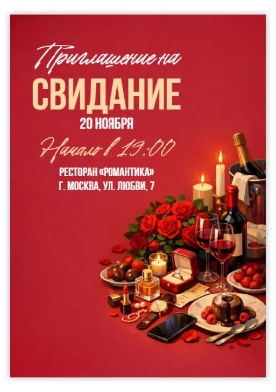 Приглашение для свидания