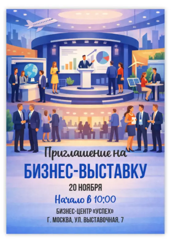 Приглашение на бизнес-выставку