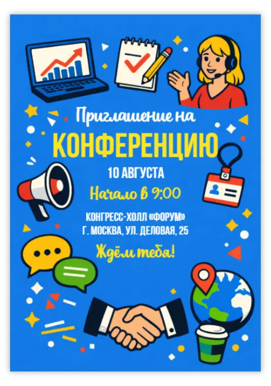 Приглашение на деловую конференцию