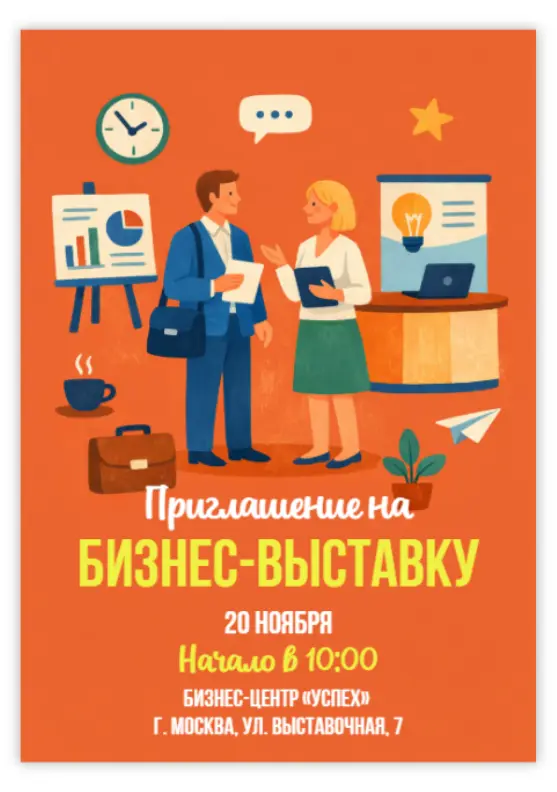 Приглашение на деловую выставку