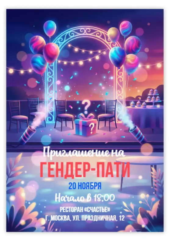 Приглашение на гендер-пати