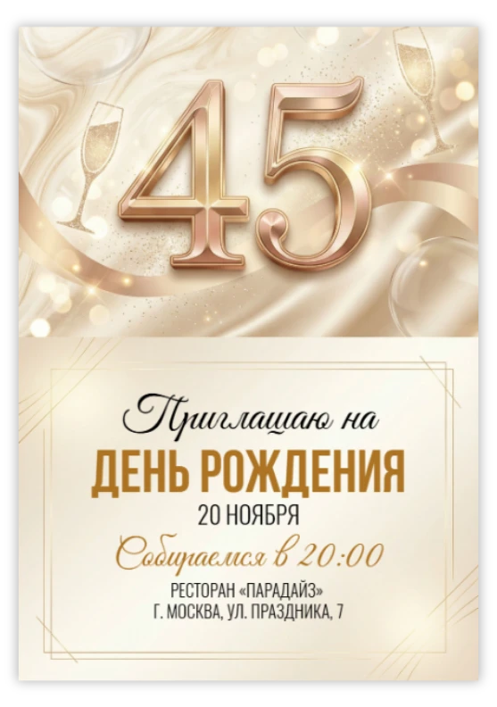 Юбилей 45 лет