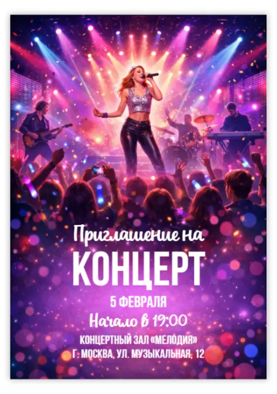 Приглашение на концерт