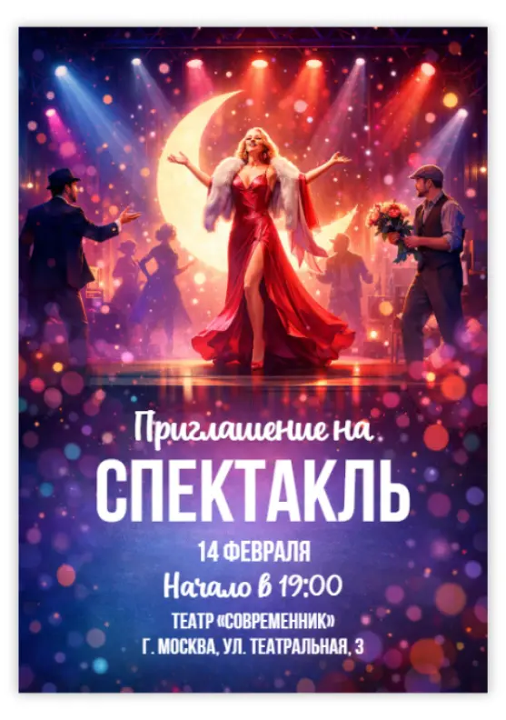 Приглашение на спектакль