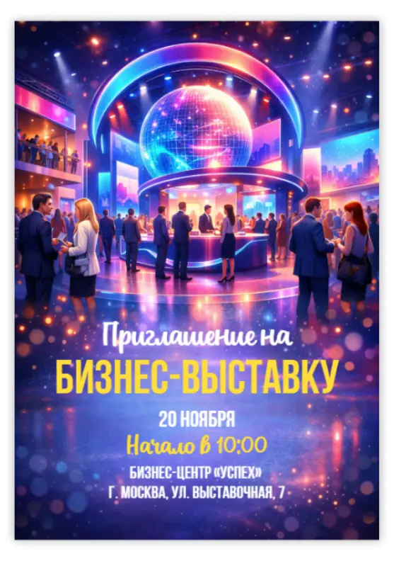 Приглашение на торговую выставку