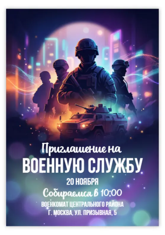 Приглашение на военную службу
