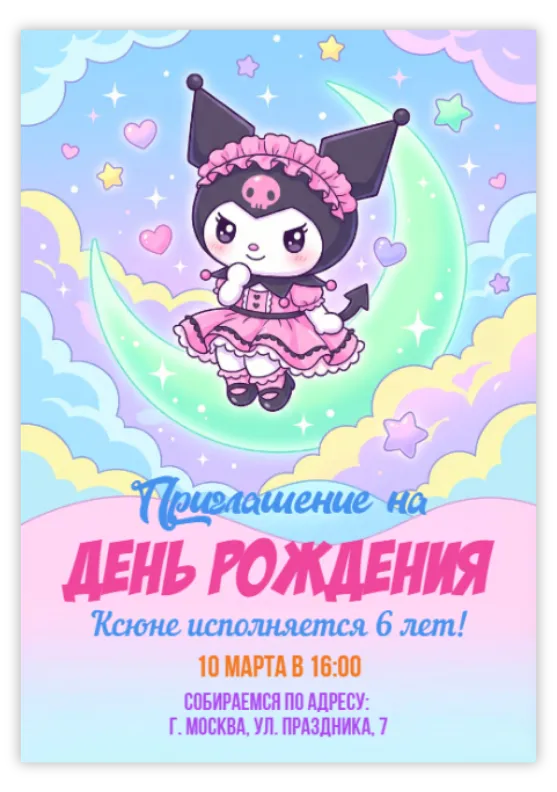 Пригласительное «Куроми»